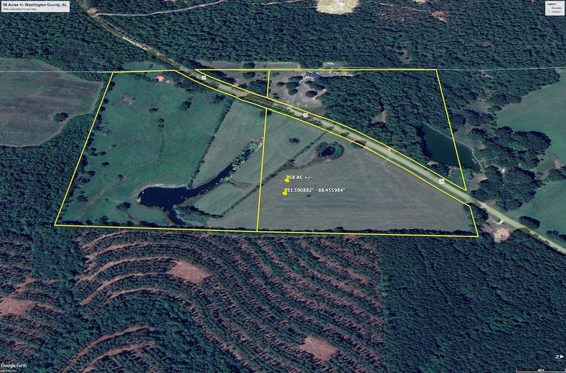 Aerial #4 Approx. 58 Acres Washington County, AL