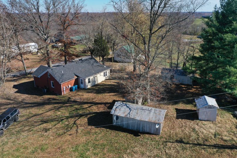 017 aerial drone shot of the back yard of the home