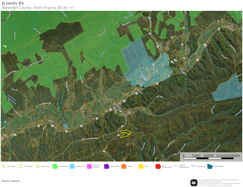 Rand Co WV JJ lands 83 map 5 Public Land
