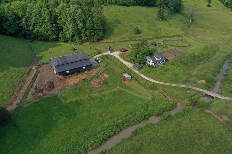 070 aerial drone shot from the road