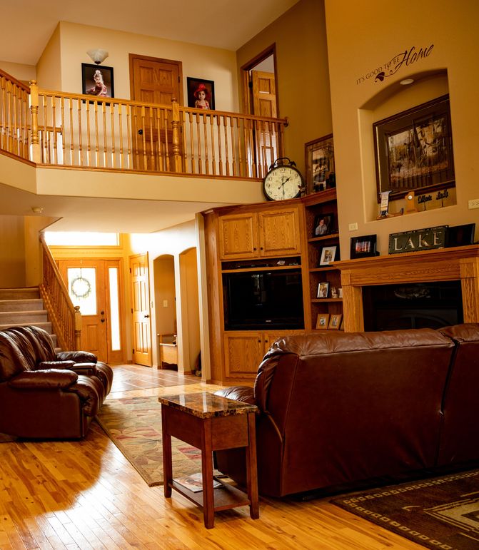 7 - Great Room with View of Second Story Balcony