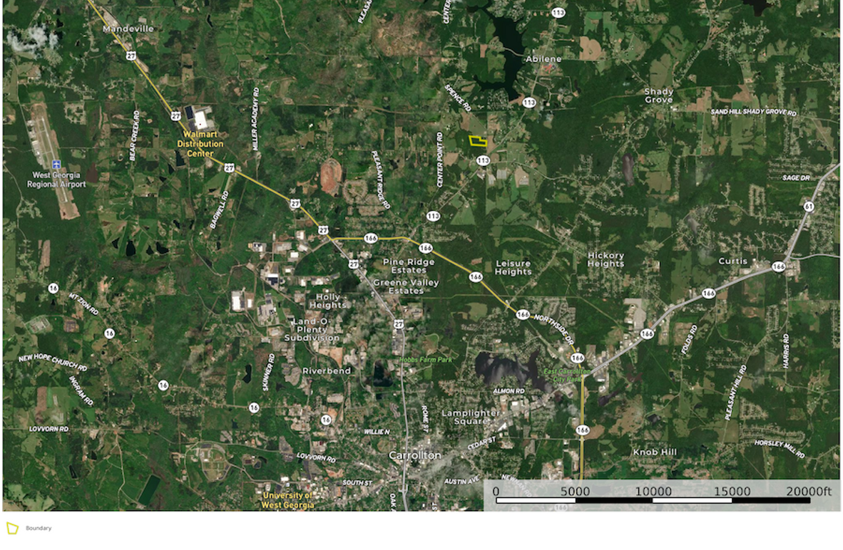 Carroll GA 10 Sprewell Location Map