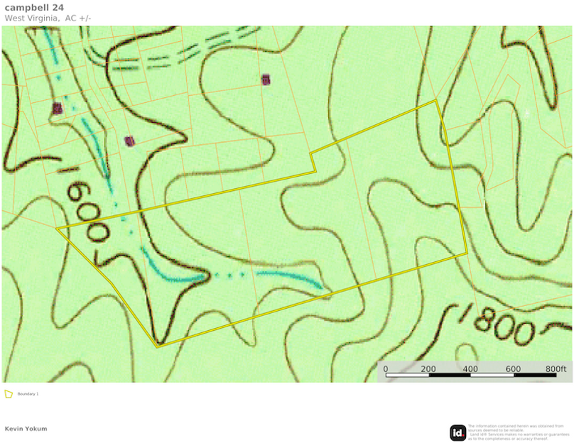 Nich Co WV 24 ac and house map 2 topo