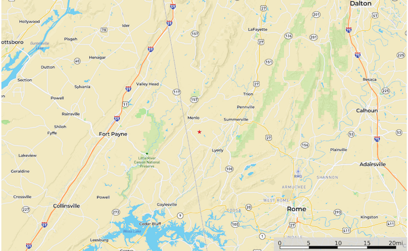 Location2 Map - Chattooga 12.27 Ac.