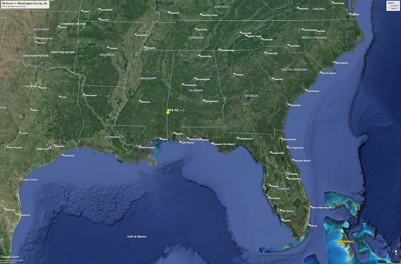 Aerial #7 Approx. 58 Acres Washington County, AL