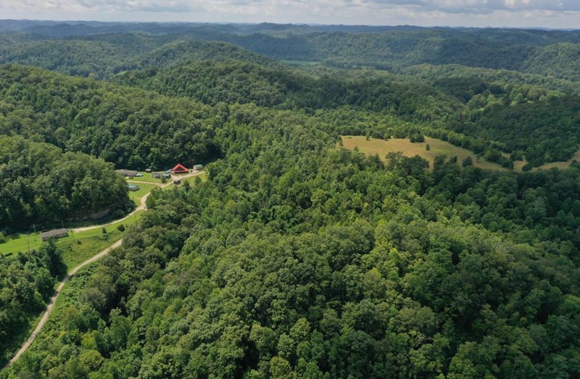 004 aerial drone shot from the north looking along the east boundary
