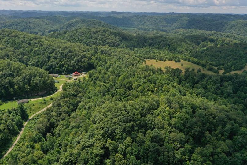 004 aerial drone shot from the north looking along the east boundary
