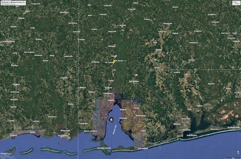 Aerial #5 Approx. 63 Acres Mobile County, AL