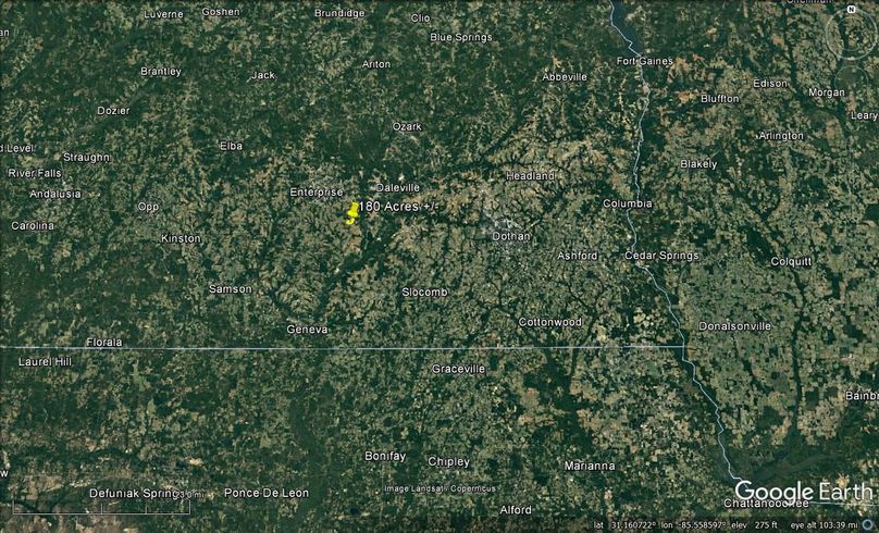 Aerial #7 Approx. 180 Acres Dale County, AL