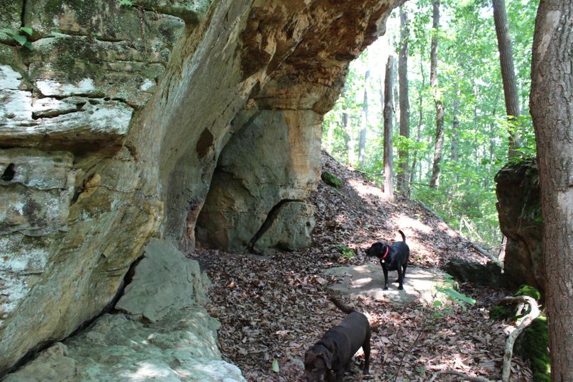 005 my field assistants taking cover under the huge rock cut overhang