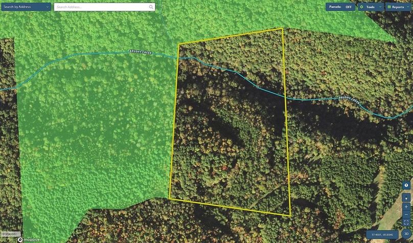 024 Owsley 33.7 Mapright aerial zoomed in with water features and national forest